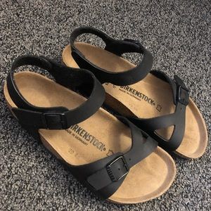 Size 39 Birkenstock Rio Black NEW No Tag/Box